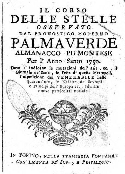 Il corso delle stelle osservato dal pronostico moderno Palmaverde Palmaverde almanacco piemontese ...