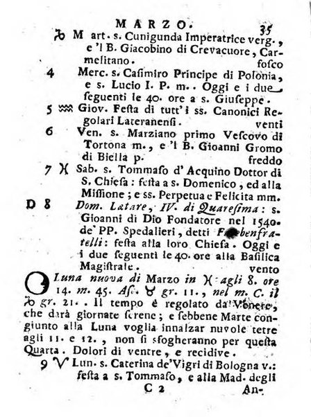 Il corso delle stelle osservato dal pronostico moderno Palmaverde Palmaverde almanacco piemontese ...