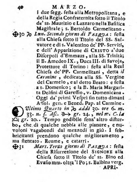 Il corso delle stelle osservato dal pronostico moderno Palmaverde Palmaverde almanacco piemontese ...