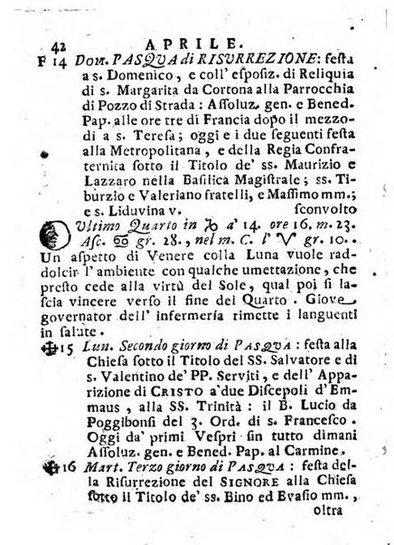 Il corso delle stelle osservato dal pronostico moderno Palmaverde Palmaverde almanacco piemontese ...