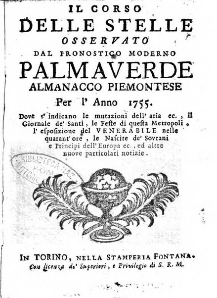 Il corso delle stelle osservato dal pronostico moderno Palmaverde Palmaverde almanacco piemontese ...