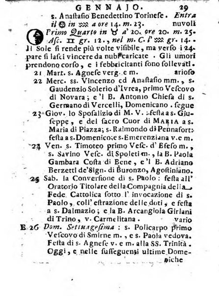 Il corso delle stelle osservato dal pronostico moderno Palmaverde Palmaverde almanacco piemontese ...