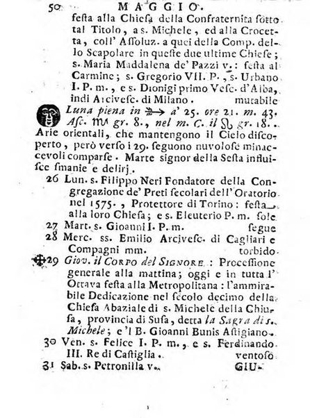 Il corso delle stelle osservato dal pronostico moderno Palmaverde Palmaverde almanacco piemontese ...