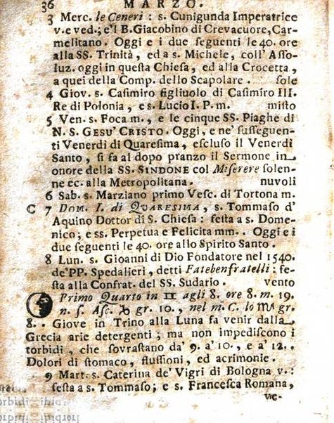 Il corso delle stelle osservato dal pronostico moderno Palmaverde Palmaverde almanacco piemontese ...