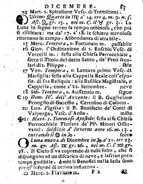 Il corso delle stelle osservato dal pronostico moderno Palmaverde Palmaverde almanacco piemontese ...