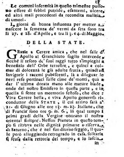 Il corso delle stelle osservato dal pronostico moderno Palmaverde Palmaverde almanacco piemontese ...