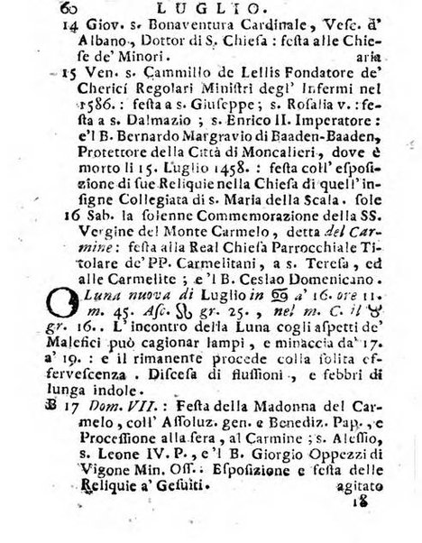 Il corso delle stelle osservato dal pronostico moderno Palmaverde Palmaverde almanacco piemontese ...