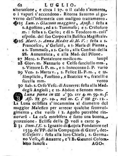 Il corso delle stelle osservato dal pronostico moderno Palmaverde Palmaverde almanacco piemontese ...