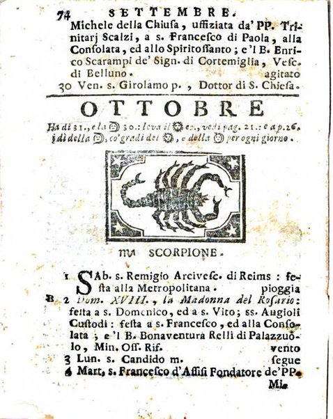 Il corso delle stelle osservato dal pronostico moderno Palmaverde Palmaverde almanacco piemontese ...