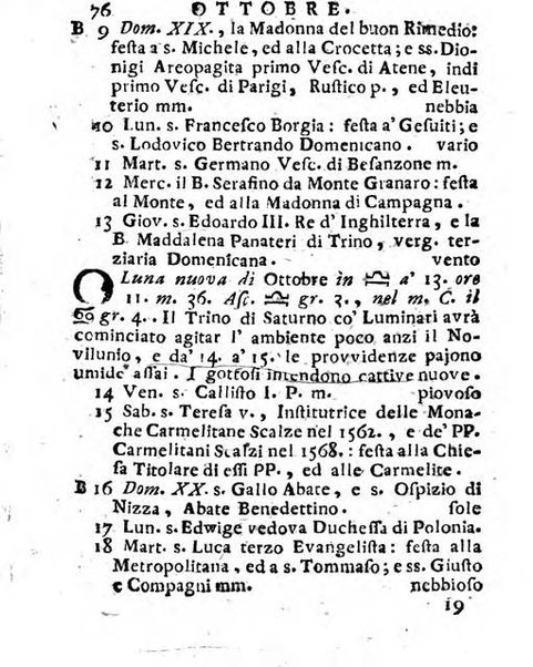 Il corso delle stelle osservato dal pronostico moderno Palmaverde Palmaverde almanacco piemontese ...