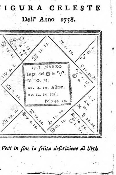 Il corso delle stelle osservato dal pronostico moderno Palmaverde Palmaverde almanacco piemontese ...