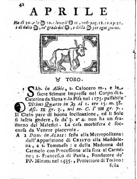 Il corso delle stelle osservato dal pronostico moderno Palmaverde Palmaverde almanacco piemontese ...