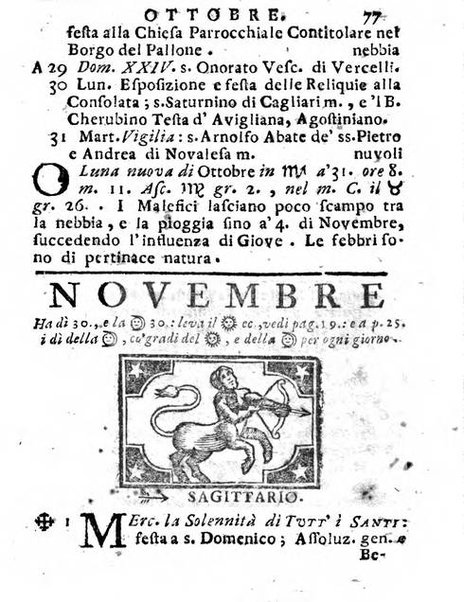 Il corso delle stelle osservato dal pronostico moderno Palmaverde Palmaverde almanacco piemontese ...