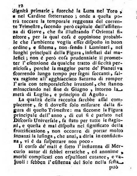 Il corso delle stelle osservato dal pronostico moderno Palmaverde Palmaverde almanacco piemontese ...