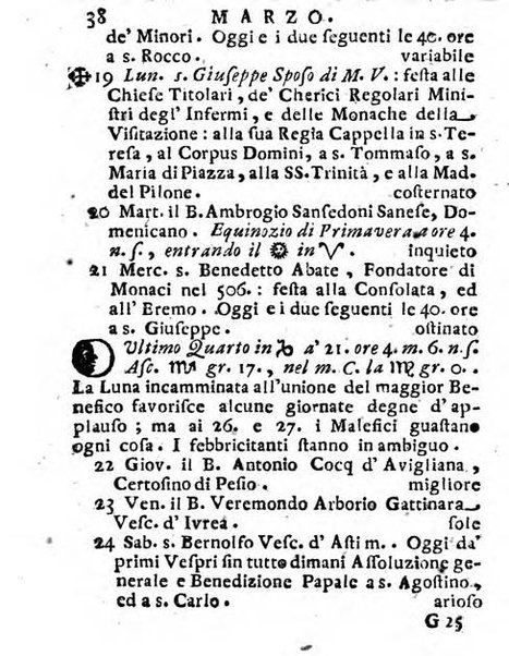 Il corso delle stelle osservato dal pronostico moderno Palmaverde Palmaverde almanacco piemontese ...