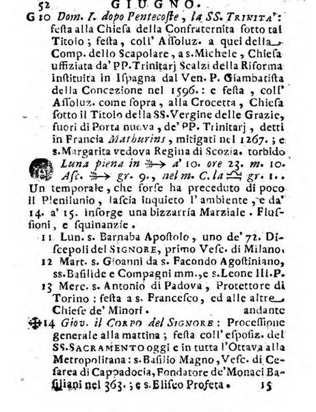 Il corso delle stelle osservato dal pronostico moderno Palmaverde Palmaverde almanacco piemontese ...