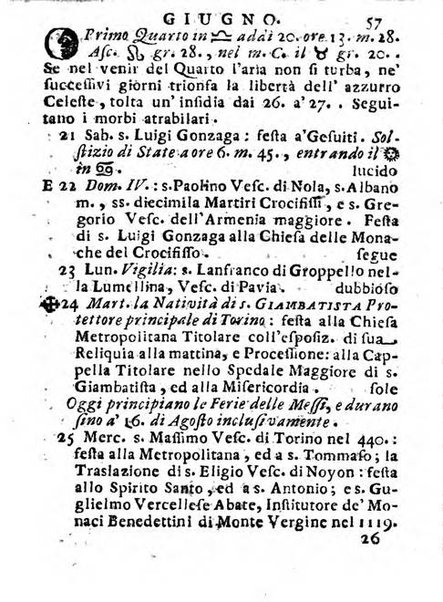 Il corso delle stelle osservato dal pronostico moderno Palmaverde Palmaverde almanacco piemontese ...