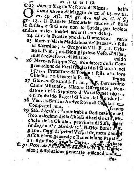 Il corso delle stelle osservato dal pronostico moderno Palmaverde Palmaverde almanacco piemontese ...