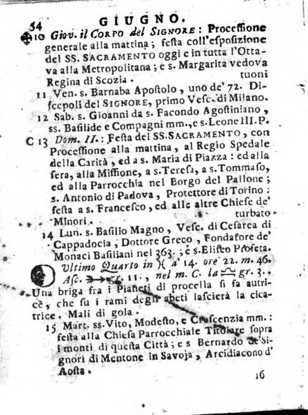 Il corso delle stelle osservato dal pronostico moderno Palmaverde Palmaverde almanacco piemontese ...