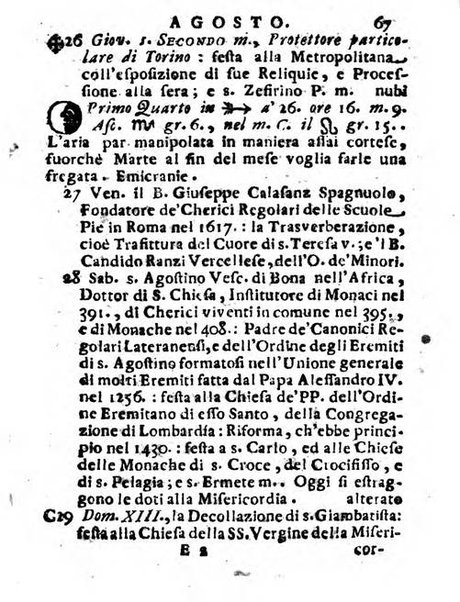 Il corso delle stelle osservato dal pronostico moderno Palmaverde Palmaverde almanacco piemontese ...