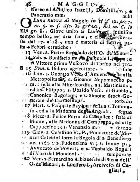 Il corso delle stelle osservato dal pronostico moderno Palmaverde Palmaverde almanacco piemontese ...