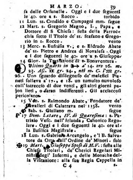 Il corso delle stelle osservato dal pronostico moderno Palmaverde Palmaverde almanacco piemontese ...