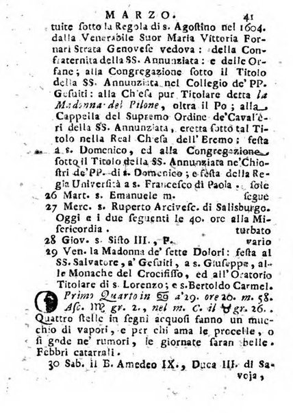 Il corso delle stelle osservato dal pronostico moderno Palmaverde Palmaverde almanacco piemontese ...