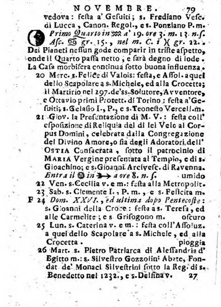 Il corso delle stelle osservato dal pronostico moderno Palmaverde Palmaverde almanacco piemontese ...