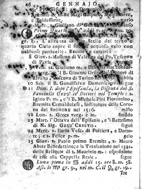 Il corso delle stelle osservato dal pronostico moderno Palmaverde Palmaverde almanacco piemontese ...