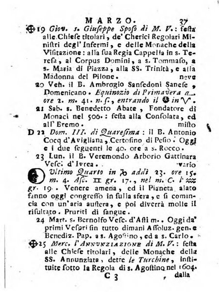 Il corso delle stelle osservato dal pronostico moderno Palmaverde Palmaverde almanacco piemontese ...