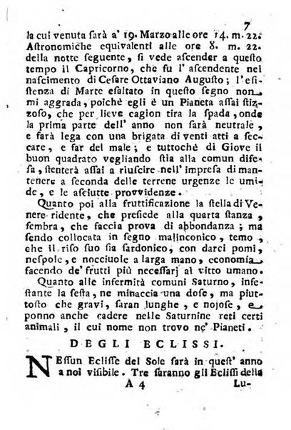 Il corso delle stelle osservato dal pronostico moderno Palmaverde Palmaverde almanacco piemontese ...