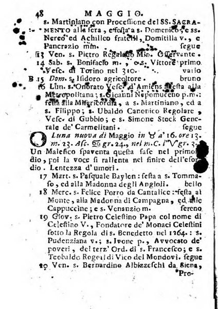 Il corso delle stelle osservato dal pronostico moderno Palmaverde Palmaverde almanacco piemontese ...