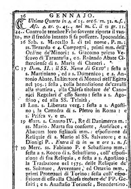 Il corso delle stelle osservato dal pronostico moderno Palmaverde Palmaverde almanacco piemontese ...