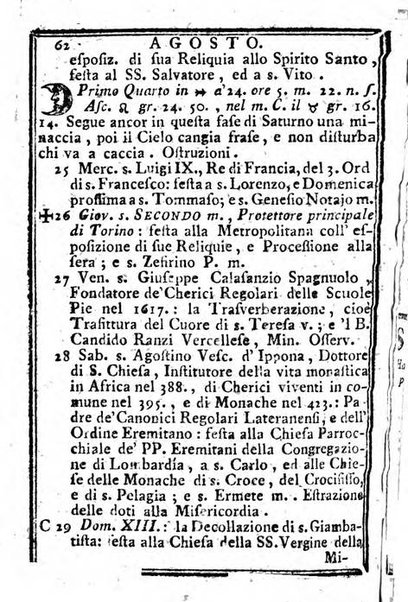 Il corso delle stelle osservato dal pronostico moderno Palmaverde Palmaverde almanacco piemontese ...