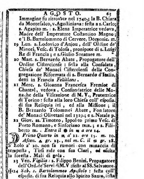 Il corso delle stelle osservato dal pronostico moderno Palmaverde Palmaverde almanacco piemontese ...