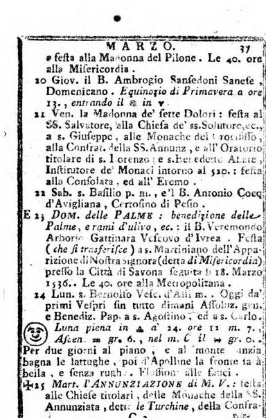 Il corso delle stelle osservato dal pronostico moderno Palmaverde Palmaverde almanacco piemontese ...