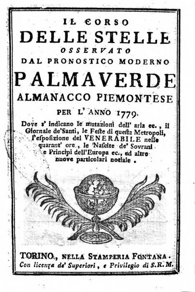 Il corso delle stelle osservato dal pronostico moderno Palmaverde Palmaverde almanacco piemontese ...