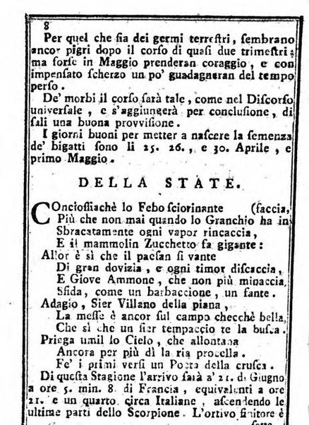 Il corso delle stelle osservato dal pronostico moderno Palmaverde Palmaverde almanacco piemontese ...