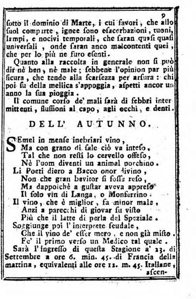 Il corso delle stelle osservato dal pronostico moderno Palmaverde Palmaverde almanacco piemontese ...