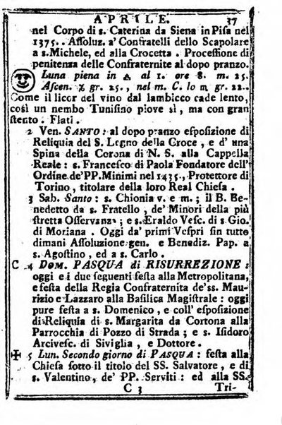 Il corso delle stelle osservato dal pronostico moderno Palmaverde Palmaverde almanacco piemontese ...