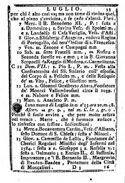 Il corso delle stelle osservato dal pronostico moderno Palmaverde Palmaverde almanacco piemontese ...