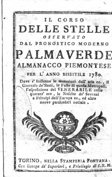 Il corso delle stelle osservato dal pronostico moderno Palmaverde Palmaverde almanacco piemontese ...