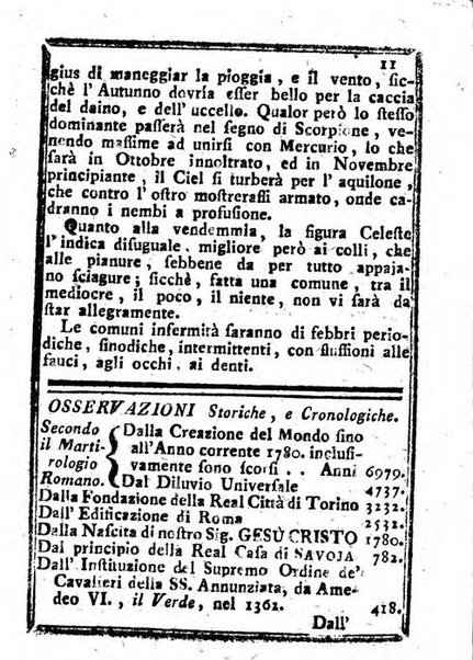 Il corso delle stelle osservato dal pronostico moderno Palmaverde Palmaverde almanacco piemontese ...