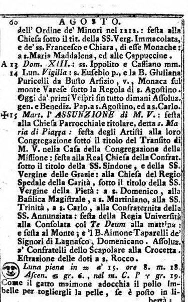 Il corso delle stelle osservato dal pronostico moderno Palmaverde Palmaverde almanacco piemontese ...