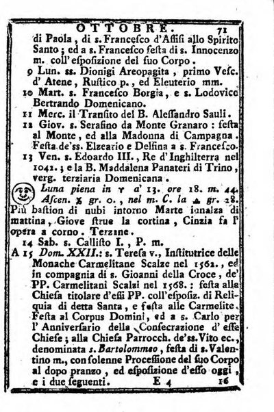 Il corso delle stelle osservato dal pronostico moderno Palmaverde Palmaverde almanacco piemontese ...