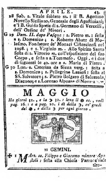 Il corso delle stelle osservato dal pronostico moderno Palmaverde Palmaverde almanacco piemontese ...