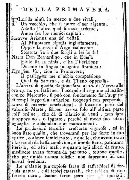 Il corso delle stelle osservato dal pronostico moderno Palmaverde Palmaverde almanacco piemontese ...