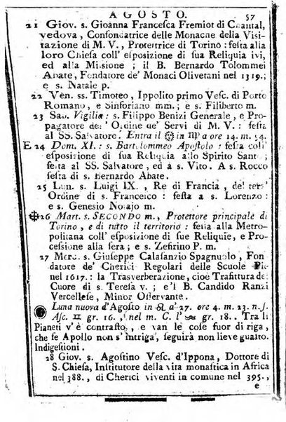 Il corso delle stelle osservato dal pronostico moderno Palmaverde Palmaverde almanacco piemontese ...