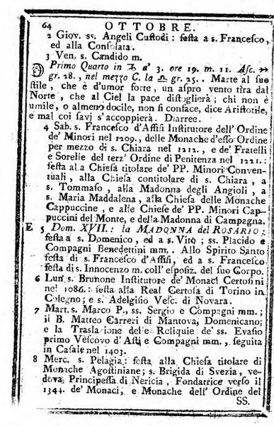 Il corso delle stelle osservato dal pronostico moderno Palmaverde Palmaverde almanacco piemontese ...