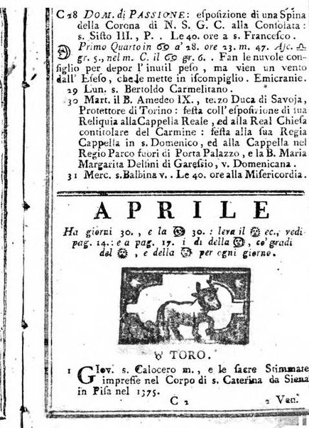 Il corso delle stelle osservato dal pronostico moderno Palmaverde Palmaverde almanacco piemontese ...